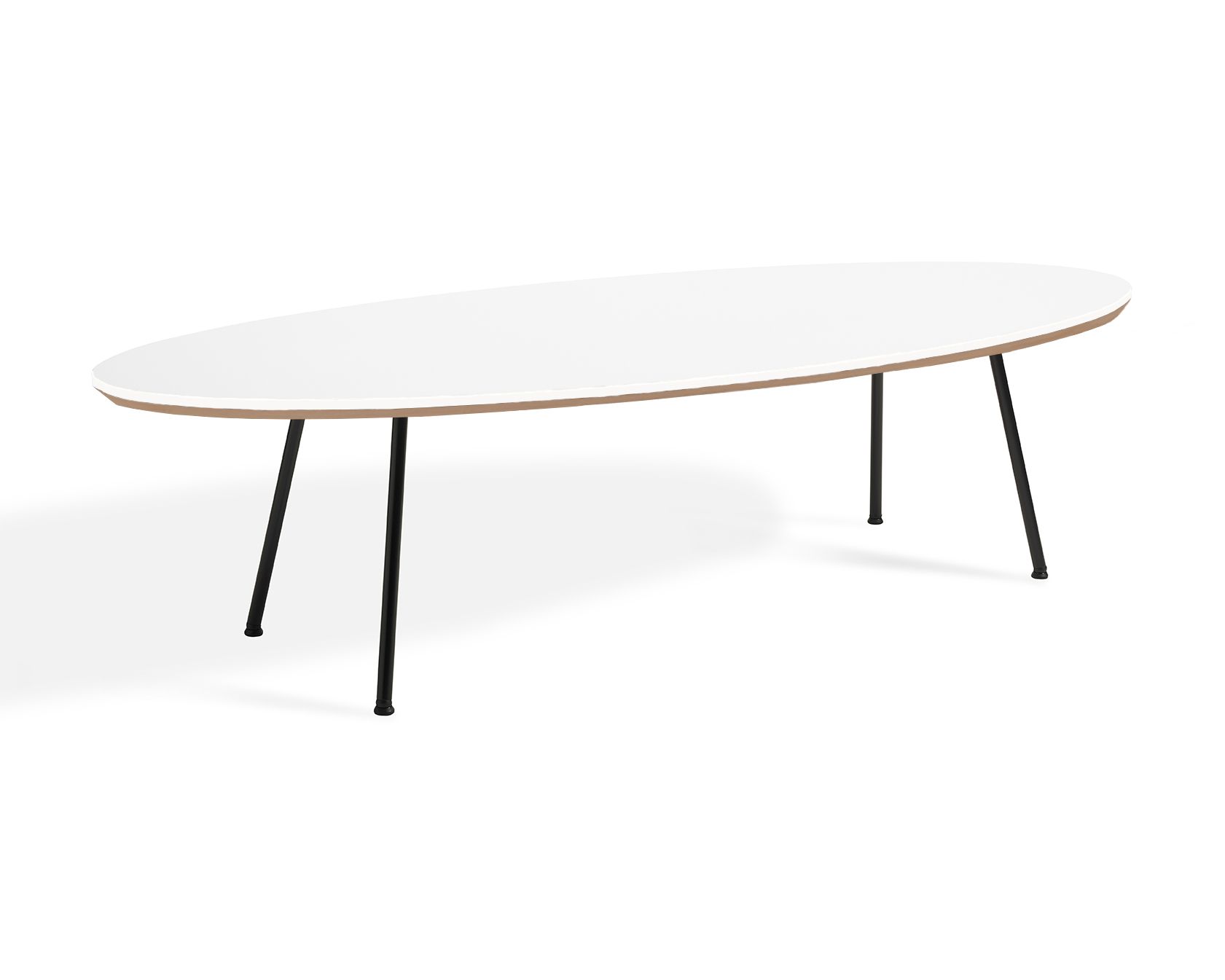 elliptical coffee table 1600 x 700 x 415mm