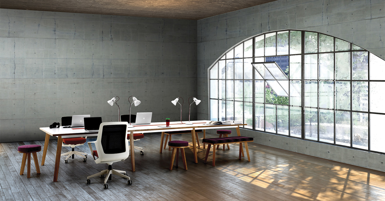 Martin Work Table Roomset