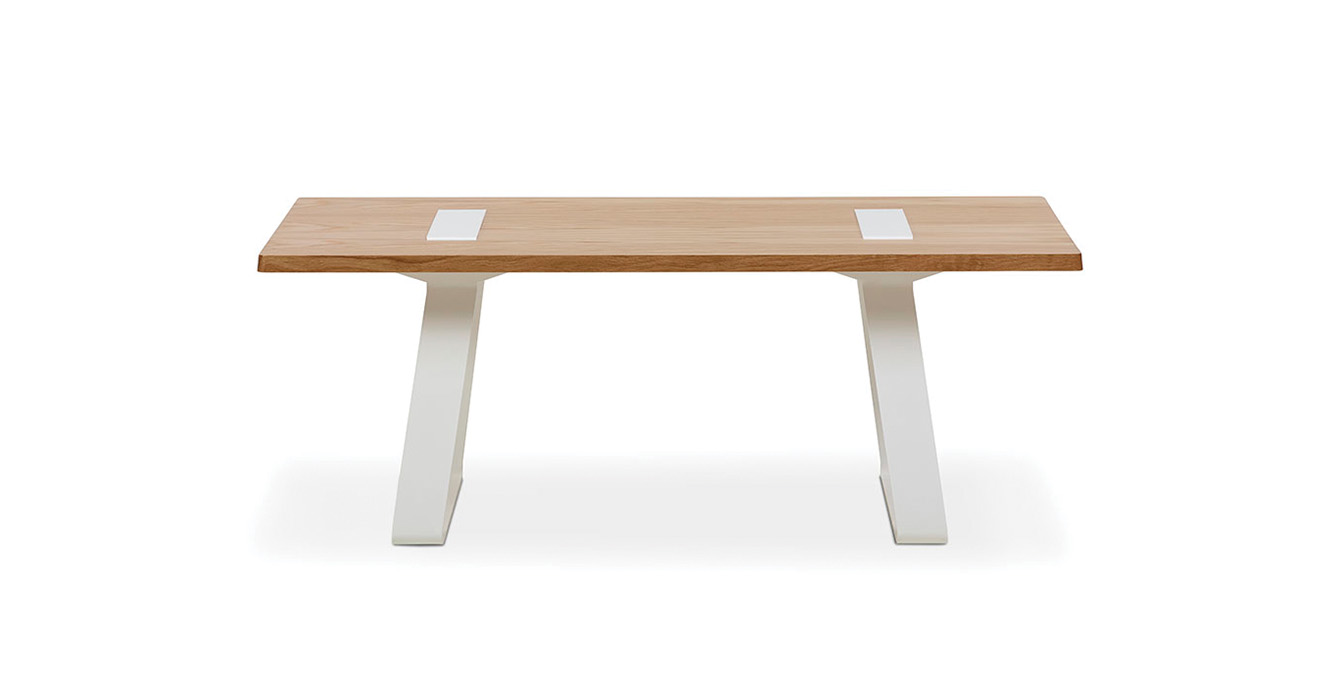 Oak Ribbon Table Side With Shadows