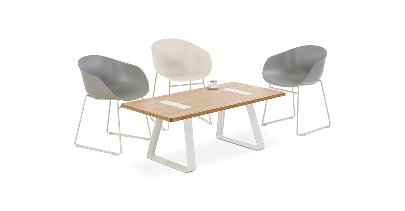 Ribbon Coffee Table White Plastic Chairs 1 With Coffee Cup With Shadows