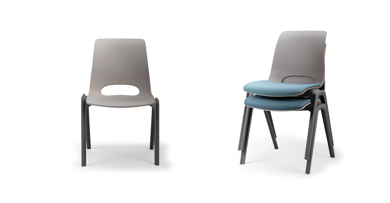 4U Taupe 135 Upholstered Stacked